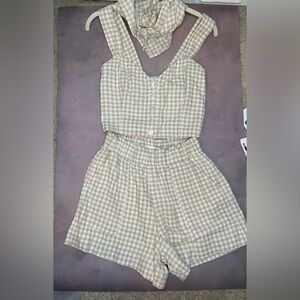Abercrombie & Fitch Linen blend short & cami set